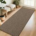 Dirt Trapper Door Mat 32" x 72", Non-Slip Washable Doormats Entrance Mat, Dirt Resistant and Absorbent Welcome Mat, Low Profile Floor Mats for Front Back Door and Entryway, Brown