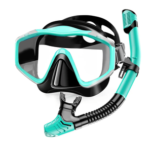 Snorkeling Gear for Adults,Dry-Top Snorkel Set with Tempered Glass,Anti-Fog & Anti-Leak Panoramic Swim Mask, Adjustable Snorkel Kit with Carry Bag for Scuba Diving, Swimming,Travel