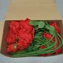 Hawesome 12PCS Artificial Flowers Fake Roses, Realistic Silk Long Stem Red Roses Bouquet for Wedding Centerpiece Home Decor Party & Valentines (6 Flowers 6 Buds)