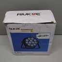 RIUKOE Stage Light Led Par Aluminum Cast Fanless Accent Light DMX RGBW 96W Dj Lights Sound Activated Powerful SlimPAR Led Wash Uplighting for Church,Wedding,Clubs,Theater