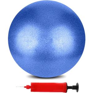Mini Pilates Exercise Yoga Ball, 6 Inch Small Inflatable Exercise Yoga Ball,Core Training and Physical Therapy Equipment, with Pump (Blue)