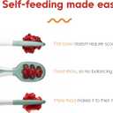 NumNum Baby Spoons Set, Baby Essentials Pre-Spoon GOOtensils for 6+ Months, First Stage Self-Feeding Spoons for Baby Led Weaning (BLW), Silicone Toddler Utensils, BPA-Free, 6 Pack Rainbow