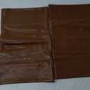 Fancy Homi 2 Packs Brown Boho Lumbar Faux Leather Decorative Throw Pillow Covers 12x20 Inch for Living Room Couch Bed Sofa, Hand Stitched Rectangle Cushion Case, Rustic Modern Farmhouse Home Decor 