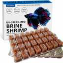 Liquid Brine Shrimp Fish Food, No Hatching Required, Ready-to-Feed Fish Fry Food for Betta Fry, Guppies, Discus Fry & Tropical Fish, Freshwater & Saltwater Aquariums