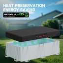 7x13Ft Rectangular Pool Cover for Above Ground Pools, Solar Cover for Above Ground Pools with Accessories, Winter Cover Ideal for Waterproof and Dustproof (Black)