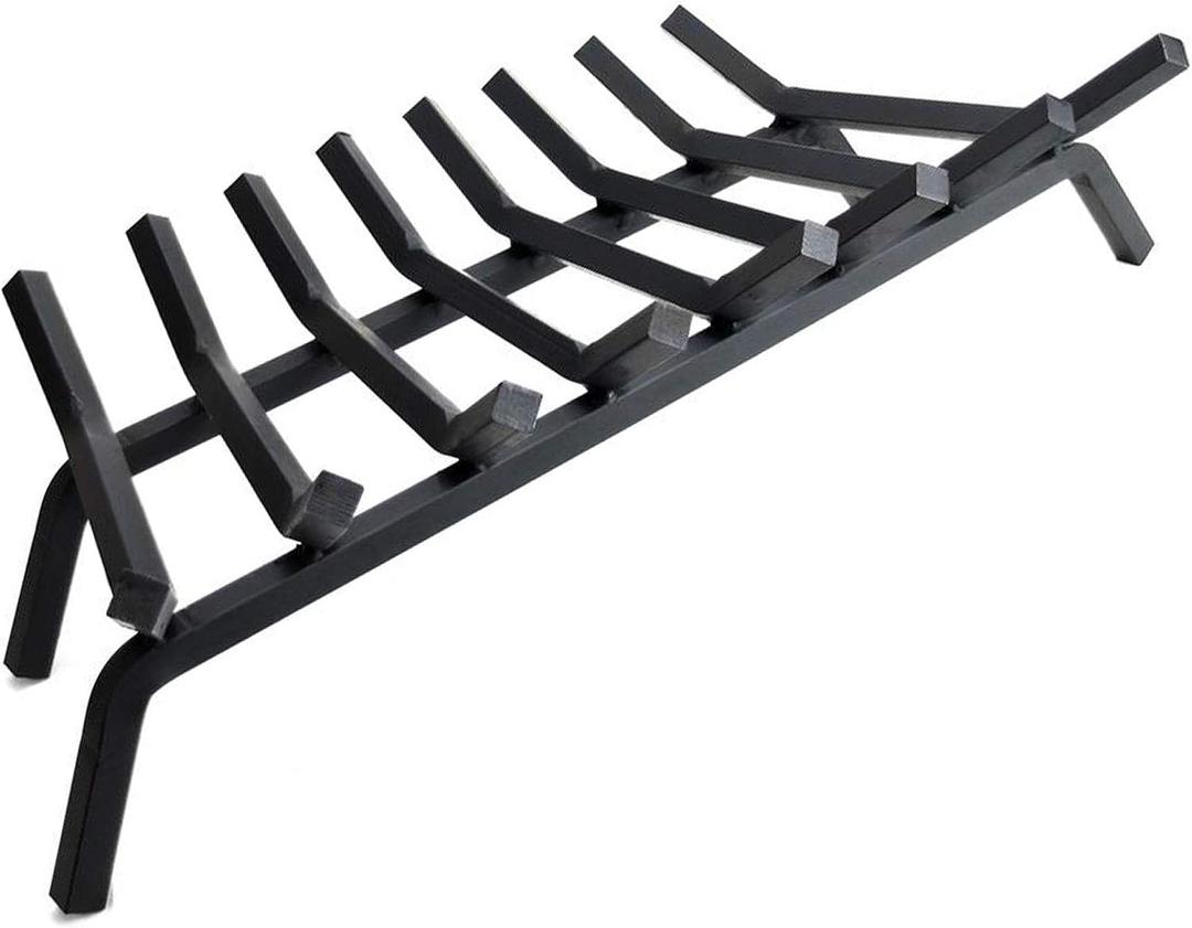 33 inch 8 Bar Fire Grates, Heavy Duty Solid Steel Indoor Chimney Hearth Outdoor Fire Place Kindling Tool Pit Wrought Iron Wood Stove Firewood Burning Rack