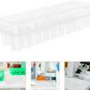 2 x Plastic Vial Box Case 3 Ml Vial Holder Case Microtube Organizer Essential Oils Storage Box Compartmented Storage System for Lab Home and Travel 6.85 X 1.85 X 1.61 in