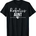 Robotics Aunt Of A Robotics Engineer Auntie Heart T-Shirt (Black, L)
