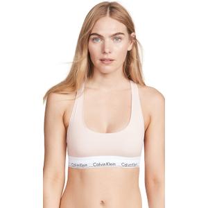Calvin Klein Women's Modern Cotton Unlined Wireless Bralette (X-Large Plus, Nymph's Thigh)