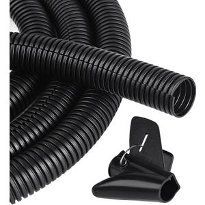 25ft - 1 inch Flame Retardant Split Wire Loom Tubing with Installation Tool - High Temp Flexible Wire Covers Cord Protectors - Black