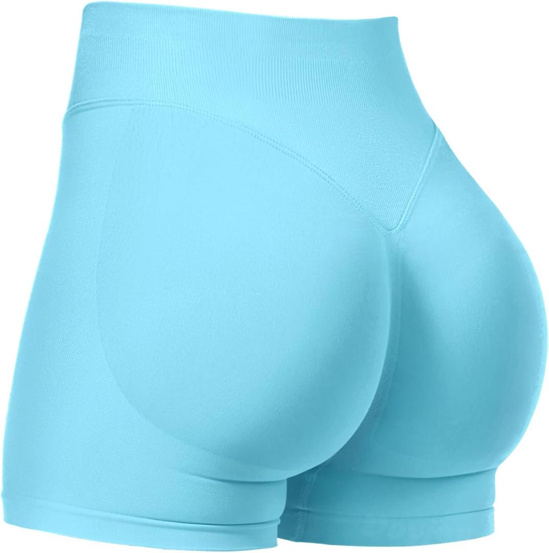 VOYJOY Women Workout Impact Shorts 2.5"/ 3.6"/ 4.5"/ 6" Scrunch Butt Lifting Gym Seamless Booty Biker Shorts, X-Small
