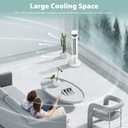 Antarctic Star Tower Fan Portable Floor Fans 85Oscillating Fan 36'' Quiet Cooling 12H Timer Remote Control Standing Bladeless Electric 3 Speeds Wind 3 Modes Bedroom Office(36 inch, White)