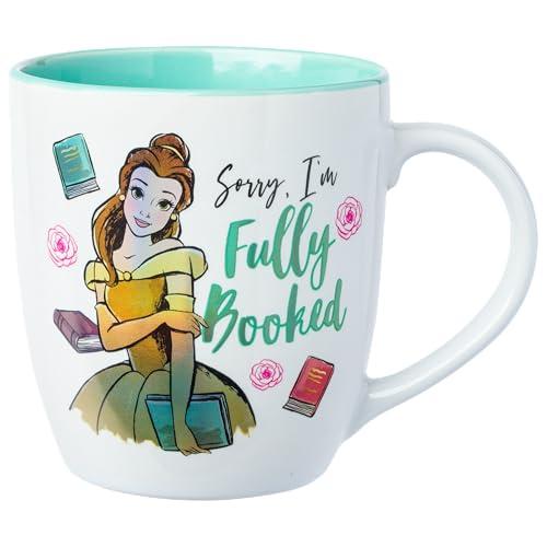 Silver Buffalo Disney Princess Beauty and the Beast Belle Sorry, I’m Fully Booked Ceramic Mug, 18 Ounces