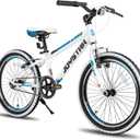 JOYSTAR Lubbock 20 24 Inch Kids Bike for Boys & Girls Ages 7-12 Years Hardtail Mountain Bike for Kids with 1-Speed/7-Speed Drivetrain, White Wall Knobby Tires, Kids' Bicycle