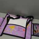 Kids Travel Tray for Car Airplane - Toddler Car Seat Table Tray, Road Trip Essentials for Boys & Girls, Carseat Lap Desk for Kids Road Trip Activities (Purple Mermaid)