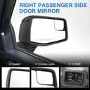 Door Mirror Passenger Right Side Replacement For Chevy Silverado 1500 2019-2024, Replace GM1321583 Black 7Pins
