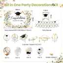 Graduation Party Decorations Wildflower Class of 2026 Backdrop We Are So Proud of You Banner Cupcake Toppers Balloons Spring Congrats Grad Party Supplies for High School Colloege