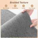 PADOOR Kitchen-Rugs Non Slip Washable, Kitchen-Mats for Floor Super Absorbent Kitchen Floor Mat, Rubber Backing Kitchen Runner Rug, Comfort Standing Mats in Front of Sink 20"x32" Grey