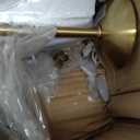 Battery Operated Wall Sconces Set of 2, Rechargeable Wall Lights with Frosted Glass Shade, 12 RGB and 3CCT Dimmable, Wall Lamps with Remote for Bedroom Living Room Hallway, Gold