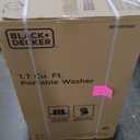 BLACK+DECKER Small Portable Washer, Washing Machine for Household Use, Portable Washer 1.7 cu.Ft with 8 Cycles, Transparent Lid & LED Display