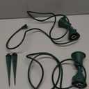 Woods Outdoor Floodlight Fixture with Stake (6-Feet Cord, 120V, Green) (2 Pack)