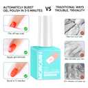 Morovan Gel Nail Polish Remover Kit: Gel Polish Remover with Liquid Latex Tape Nail Strengthener Nail Tools Quick Remove Gel Nail Polish in 3-5 Minutes No Need to Warp & Soak (7 Pcs Set)