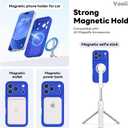 Vooii Magnetic for iPhone 17 Pro Max Case, Compatible with Magsafe (Premium Liquid Silicone) (Integrated Camera Control Button) Full Body Protective Anti-Scratch Microfiber Lining 6.9 inch, Klein Blue