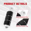 INNOGLOW Motorcycle Foot Pegs Footrest Aluminum Black Rubbe Anti Vibration Footpegs Male Mount Pegs for Harley Davidson H-D 8000 8002