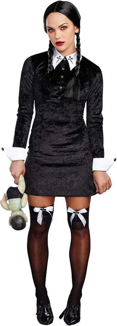 Dreamgirl Women's Friday, black/white, M (M)