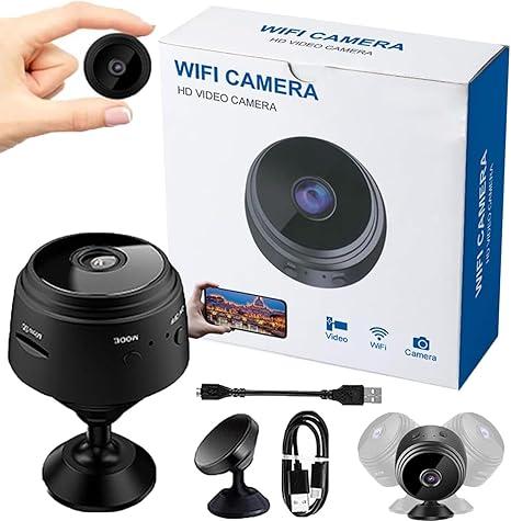 2026 New Magnetic Mini Security Camera 1080p Outdoor and Indoor Use Home Security Camera Night Vision Motion Detection (Black)