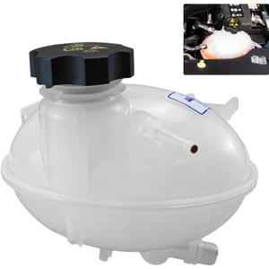 68289857AA Engine Coolant Reservoir Tank with Cap Compatible with 2017 - 2022 Jeep Compass, 2015 - 2018 Jeep Renegade, 2016 - 2018 Fiat 500X | Overflow Tank Replaces# 603-841, 68327756AA