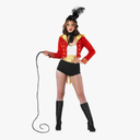 fun shack Womens Circus Ringmaster Costume, Lion Tamer Outfit for Women, Ringmaster Dress for Themed Parties Small