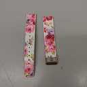 Floral FL-3 Red Roses Leather Band Strap Compatible with Samsung Watch 5 Pro Golf Edition 40mm 44mm 45mm Active 2 40mm 44mm Watch 42mm Active 40mm Smartwatches