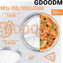 50 Pack 12 Inch Disposable Pizza Pans, Aluminum Pizza Pans, Round Pizza Pan Foil Focaccia Pan, Chocolate Cookies Cake Tin, Serving Platter Tray, Freezer & Oven Safe