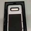 LOVE MEI Military Rugged Case for Samsung Galaxy S10 Plus, with Tempered Glass Screen Protector, Shockproof Dustproof Scratch Proof Hybrid Metal and Silicone Gel Heavy Duty Full Body Cover Silver