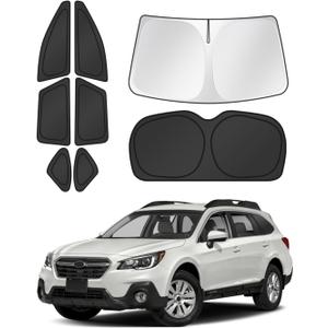 Canvcle Window Shades for 2015-2019 Subaru Outback Accessories Windshield Sun Shade Side Rear Window Covers Sunshade Sun Visor Shield Privacy Protection for Camping Keep Vehicle Cool Black 8PCS
