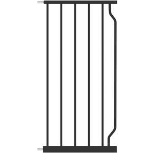 Extra Wide Baby Gate with 14.17in Extensions - Walk Through Pressure Mount Auto Close Child Safety Gate (Black, Extension-14.17"/36cm)