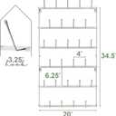 Sorbus Mug Rack for Wall - Large Rustic Coffee Mug Holder Wall Mount with 27 Hooks, Coffee Cup Display Rack, 6-Tier Metal Mug Organizer for Home, Kitchen & Bar, Coffee Station, Dining Room