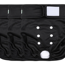 wegreeco Washable Female Dog Diapers Highly Absorbent Reusable Diapers for Dog in Heat Dog Period Diapers, 3 Pack (Black, X-Large)