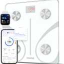 RENPHO Smart BMI,Weight Scale,Wireless, Digital Bathroom Body Composition/Fat Analyzer with Smartphone App sync with Bluetooth, 400 lbs - White Elis 1