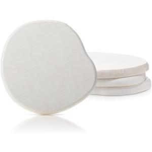 Diatomaceous Earth Coasters Set of 8，Cool Absorbent Quick-Dry Drink Coasters for Desks, Cute Modern Stone Design with Stylish White Aesthetic (8, White)