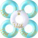 Motionchic 4 Pcs Bride Pool Float Funny Bachelorette Party Decorations Inflatable Pool Tubes for Adults 48'' Team Bridal Pool Floaties Party Favors for Bachelorette Bridal Shower Party