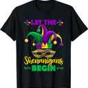 Let The Shenanigans Begin Mardi Gras Children Men Women T-Shirt M