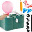 PY SUPER MODE Balloon Pump Electric,Portable Air Blower with Dual Nozzle Machine Inflator for Fast, (110V-120V 600W) Efficient and Easy Bulk Balloons Filling Different Occasions (Green)