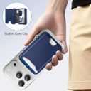 TopMade for Magsafe Wallet, Strongest Magnetic Card Holder for iPhone 17, iPhone 16/15/14/13/12 Series, Leather Magnetic Phone Wallet with Powerful Magnet, RFID Blocking, Fit 4 Cards, Dark Blue