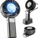 SOTHING Portable Fan Rechargeable with Charging Dock, Auto-Oscillating, 4.43 Inch Oversized Fan Head, Handheld Fan with Cooling Plate, 180 Foldable, 19.4 ft/s Airflow, 1-100 Speeds, Up to 16H Runtime, Large