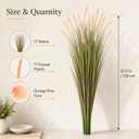 17 Pcs 4ft Large Artificial Cattail Reed Grass Artificial Indoor Outdoor Fake Plant Stems Faux Floor Grass Bohemian Plants for Home Living Room Bedroom Corner Housewarming Gift- No Pot