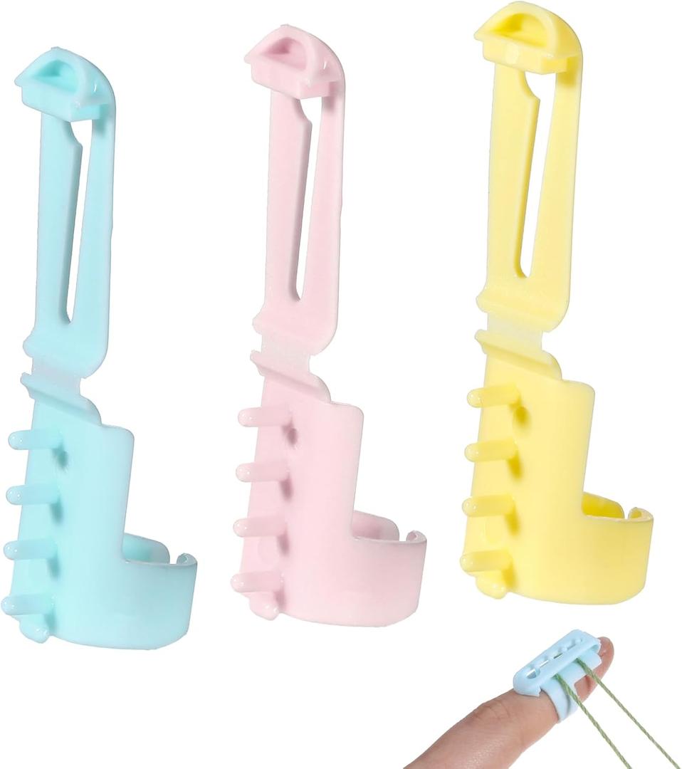Yarn Guide Ring for Crocheting, Plastic Yarn Guide Adjustable for Yarn Guide Ring Crocheting Knitting Tool Crafts Accessories for Mom, Women (3PCS)