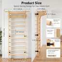 Swedish Ladder Wall Gym, Wooden Stall Bars with Pull-Up Bar-330LB