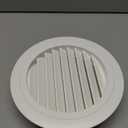 8 Inch Soffit Vent,HG Power Round Vent Cover with Built-in Screen Mesh, ABS Louver Round Air Vent Ceiling Diffuser for Exhaust Fan, Bathroom, Office and Home HVAC Ventilation, 200mm, White